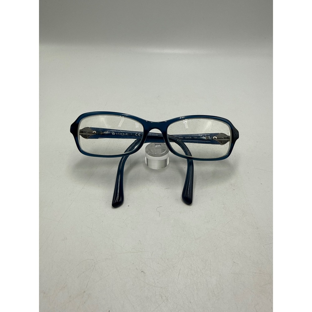 Vogue VO 2795-B Blue Crystal Heart Rectangular Eyeglasses Frames 52-16-135